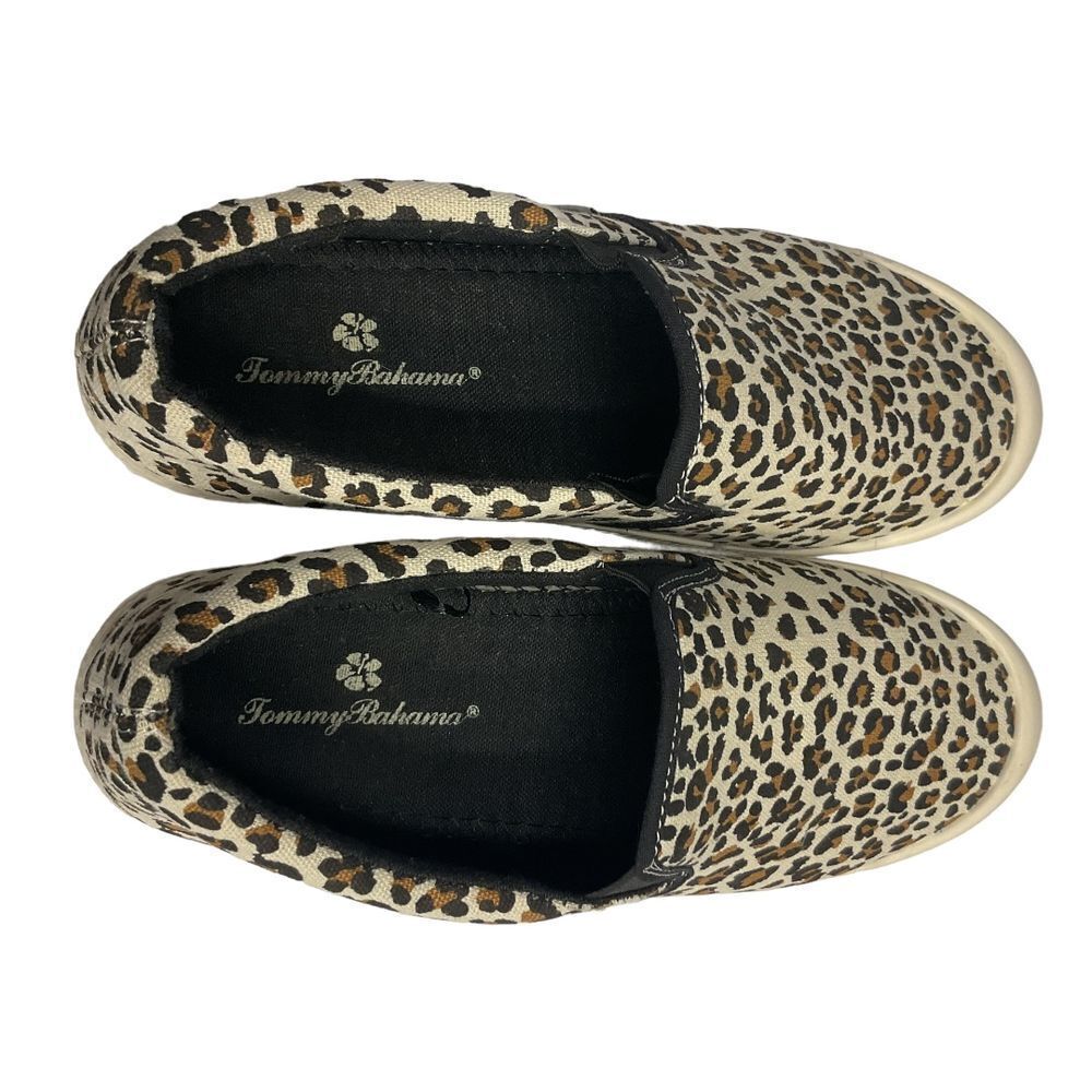 Tommy Bahama Leopard Tan Black Animal Print Slip-On Sneaker Size 8.5‎ Round Toe - Picture 5 of 10